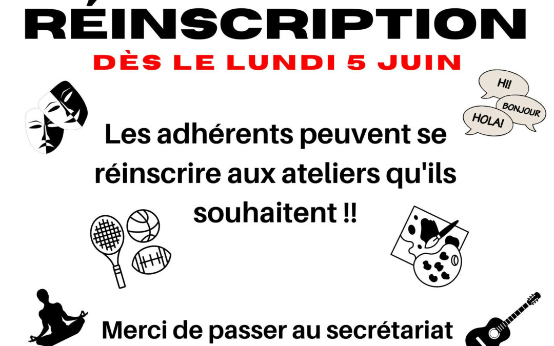 Les inscriptions sont ouvertes – saison 2023/2024