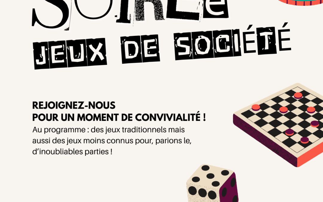 Soirée jeux – jeudi 06 novembre à 18h30